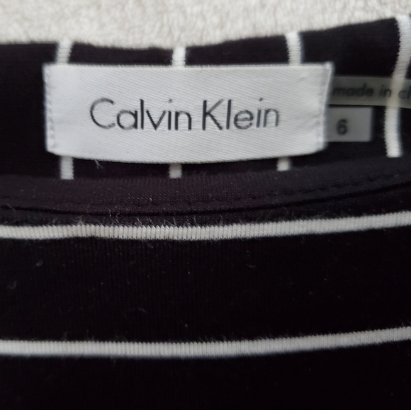 Calvin Klein Black and White Striped Dress - Picture 3 of 3